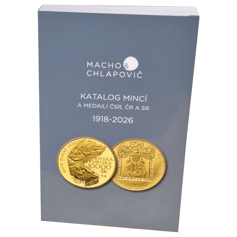 Katalog mincí a medailí ČSR, ČR a SR 1918-2026, vydavatel Macho & Chlapovič