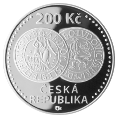 Stříbrná mince 200 Kč Zahájení ražby jáchymovských tolarů 500. výročí 2020 proof