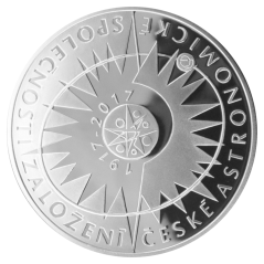 Stříbrná mince 200 Kč Založení České astronomické společnosti 100. výročí 2017 proof