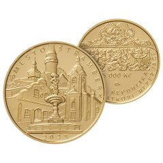 5000 Kč zlatá mince MPR Štramberk, rub-líc, 2025 5000 Kč zlatá mince MPR Štramberk, rub-líc, 2025