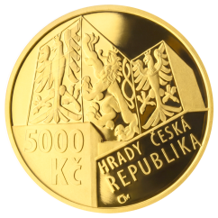 Zlatá mince 5000 Kč Hrad Buchlov 2020 proof