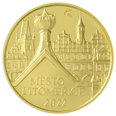 5000 Kč zlatá mince MPR Litoměřice, rub, standard, 2022