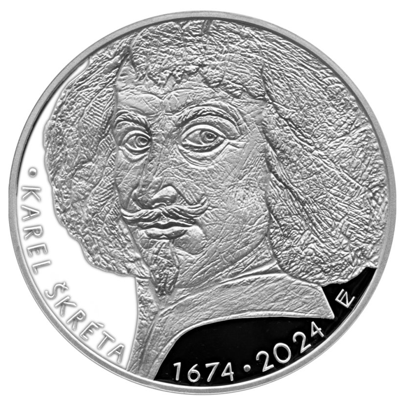 Karel Škréta - 350 výročí úmrtí, proof - rub - emise ČNB 2024