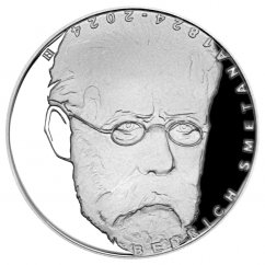 Stříbrná mince 200 Kč Bedřich Smetana 200. výročí narození 2024 proof