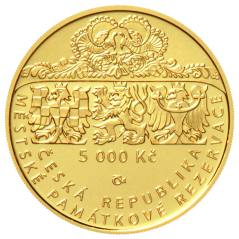 5000 Kč zlatá mince MPR Štramberk, líc, standard, 2025