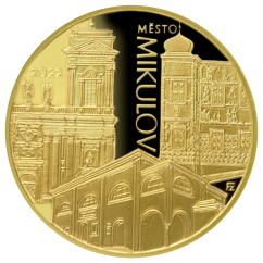 5000 Kč zlatá mince MPR Mikulov, rub - proof, 2022 5000 Kč zlatá mince MPR Mikulov, rub - proof, 2022