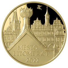 5000 Kč zlatá mince MPR Litoměřice, rub, proof, 2022 5000 Kč zlatá mince MPR Litoměřice, rub, proof, 2022