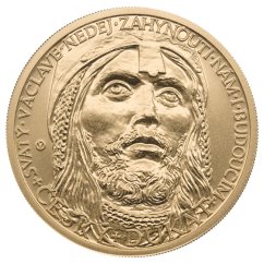 Obchodní mince jednodukát Sv. Václav, rub, emise 2024
