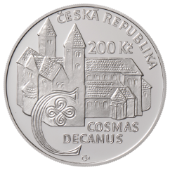 Kronikář Kosmas 900. výročí úmrtí, 200 Kč, líc - standard, 2025