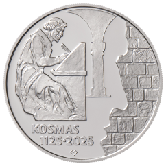 Kronikář Kosmas 900. výročí úmrtí, 200 Kč, rub - standard, 2025 Kronikář Kosmas 900. výročí úmrtí, 200 Kč, rub - standard, 2025