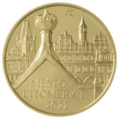 5000 Kč zlatá mince MPR Litoměřice, rub, standard, 2022 5000 Kč zlatá mince MPR Litoměřice, rub, standard, 2022