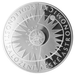 Stříbrná mince 200 Kč Založení České astronomické společnosti 100. výročí 2017 proof