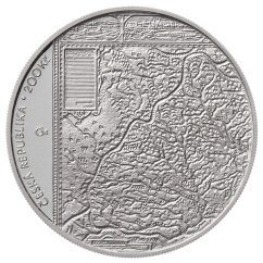 Komenského mapa Moravy - 400. výročí vydání, standard - líc - emise ČNB 2024
