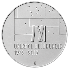 Stříbrná mince 200 Kč Operace Anthropoid 75. výročí 2017 standard