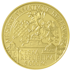 5000 Kč zlatá mince MPR Litoměřice, líc, standard, 2022 5000 Kč zlatá mince MPR Litoměřice, líc, standard, 2022