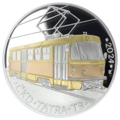 500 Kč Tramvaj ČKD Tatra T3, rub - proof, 2024 500 Kč Tramvaj ČKD Tatra T3, rub - proof, 2024