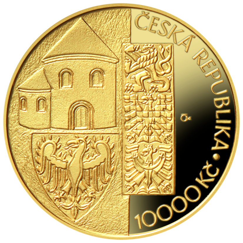 Mimořádná zlatá mince 10000 Kč Začátek vlády knížete Václava - lícní strana - proof, ČNB 2025