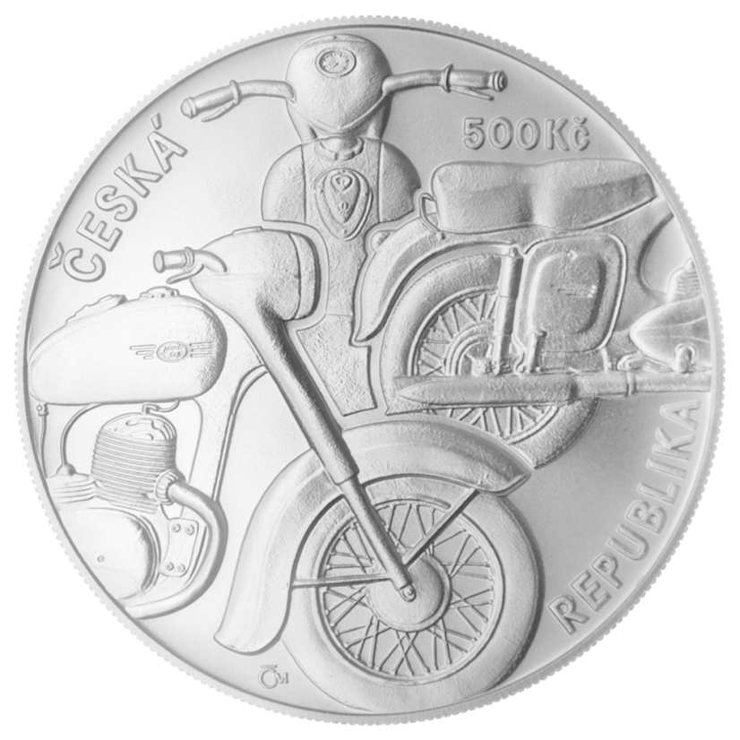 500 Kč Motocykl Jawa 250, líc - standard, ČNB 2022