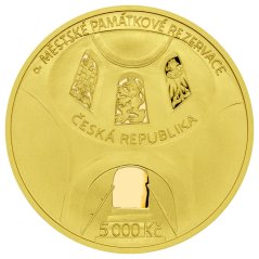 5000 Kč zlatá mince MPR Hradec Králové, líc - proof, 2023