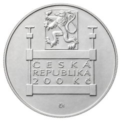 Stříbrná mince 200 Kč Založení Sdružení českých umělců a grafiků Hollar 100. výročí 2017 standard