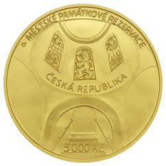 5000 Kč zlatá mince MPR Hradec Králové, líc - standard, 2023