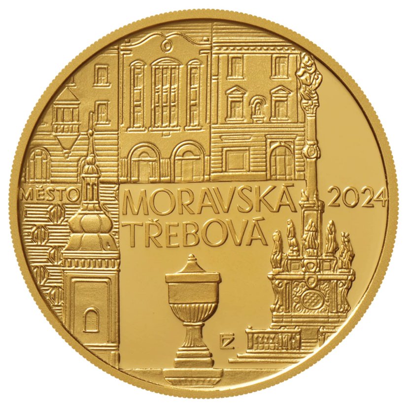 5000 Kč zlatá mince MPR Moravská Třebová, rub, standard, 2024