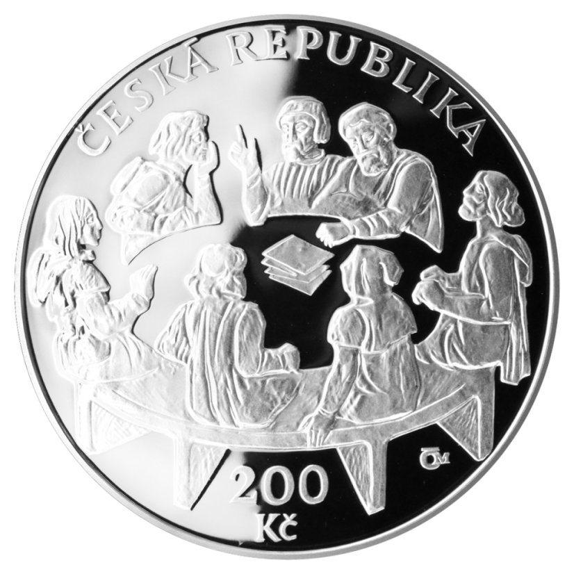Čtyři pražské artikuly  600. výročí vydání, 200 Kč, líc - proof, 2020