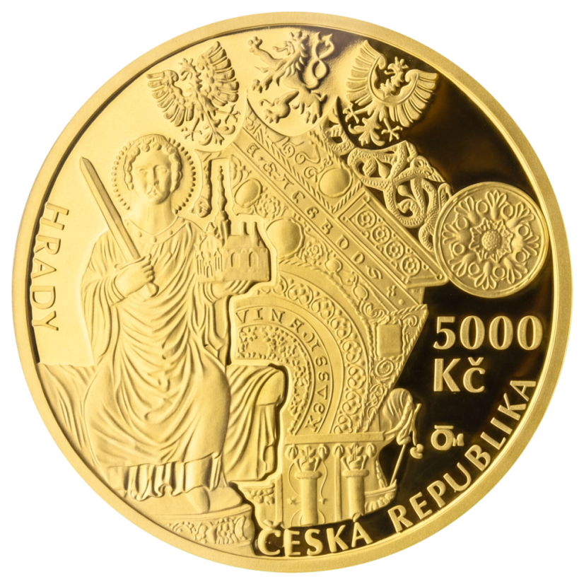 5000 Kč zlatá mince Hrad Bečov nad Teplou, líc - proof, 2020