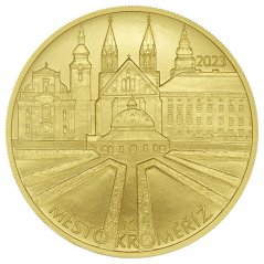 Zlatá pamětní mince Kroměříž - rub - standard