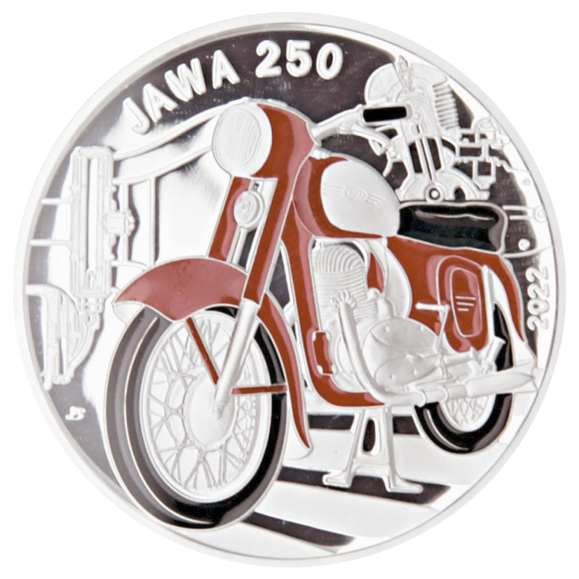 500 Kč Motocykl Jawa 250, rub - proof, ČNB 2022