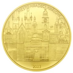 5000 Kč zlatá mince MPR Hradec Králové, rub - standard, 2023