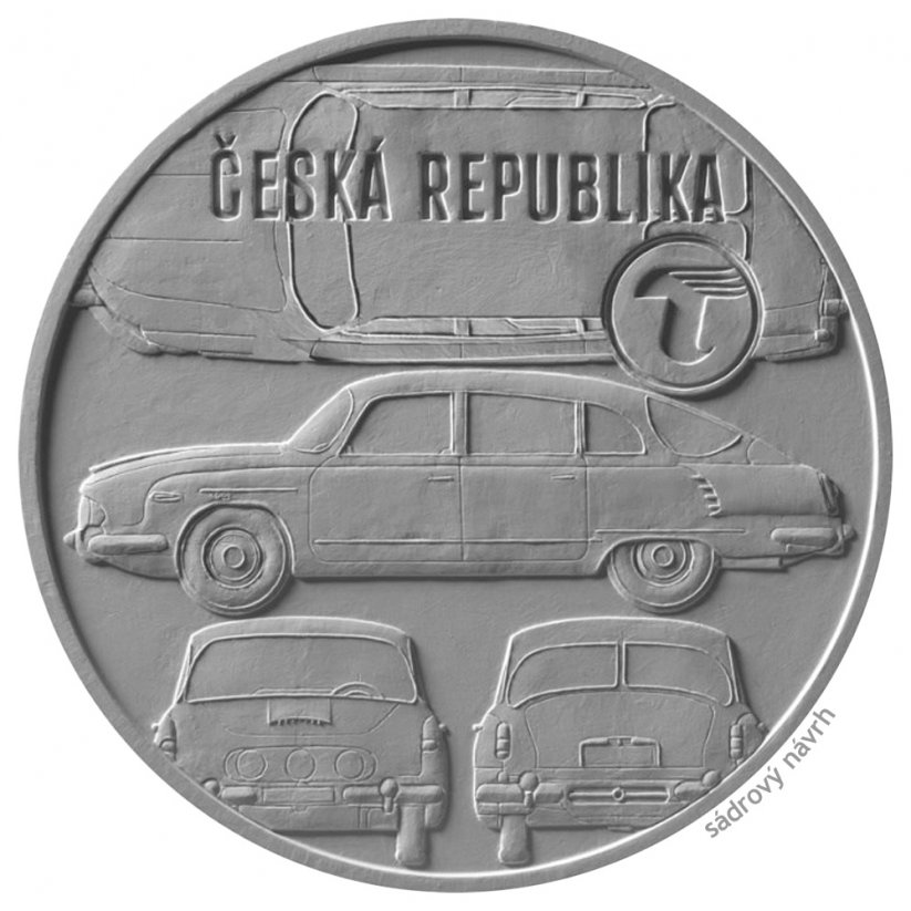 Stříbrná medaile ze sady Pocta ČNB Luboši Charvátovi - líc